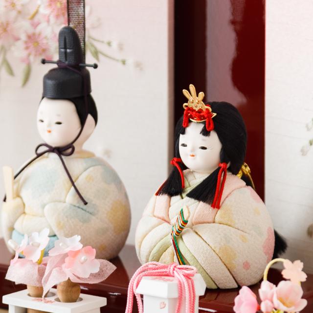 雛人形 コンパクト モダン 白 おしゃれ かわいい 雛 木目込み ぷりふあ Wood style -刺繍桜奈- 十人飾り 段飾り インテリア お雛様 おひなさま 木目込人形飾り 最新 今どき_5
