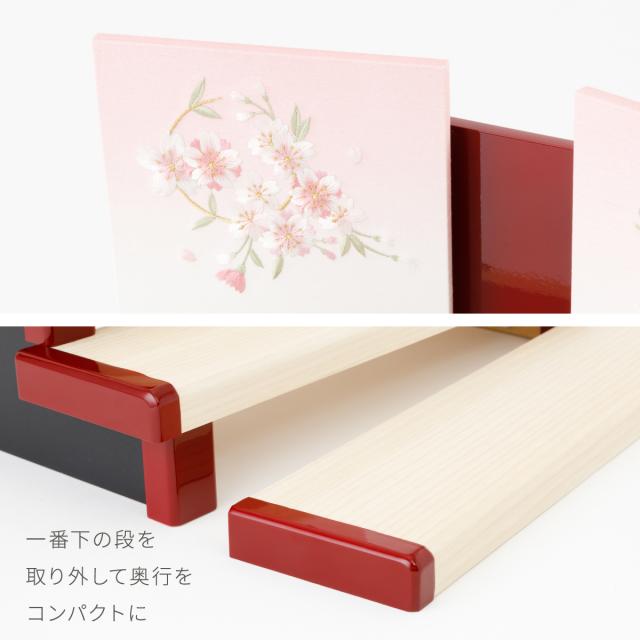 雛人形 コンパクト モダン 白 おしゃれ かわいい 雛 木目込み ぷりふあ Wood style -刺繍桜奈- 十人飾り 段飾り インテリア お雛様 おひなさま 木目込人形飾り 最新 今どき_12