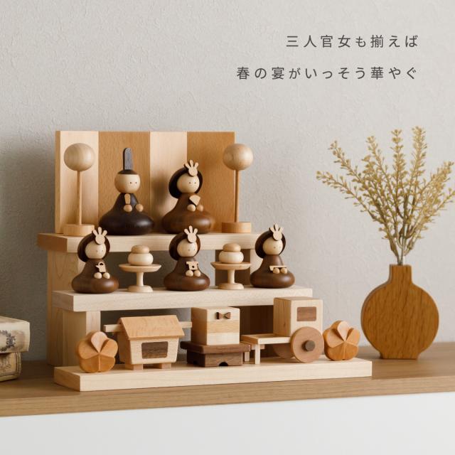 雛人形 コンパクト おしゃれ モダン かわいい 木製 親王飾り prefer