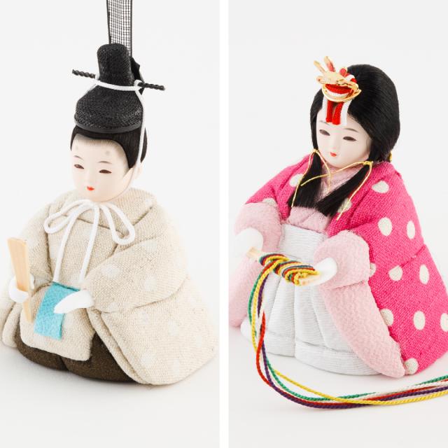 雛人形 親王台込み伝統的な衣装 約30cm