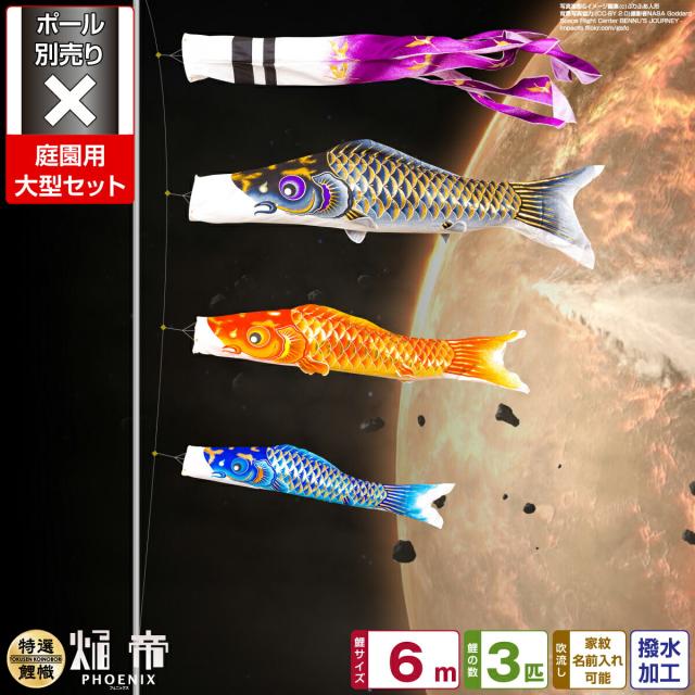 庭園用 こいのぼり 焔帝フェニックス 6m 6点セット 庭園 大型セット 【ポール 別売】 日本鯉のぼり協会認定 219,900円