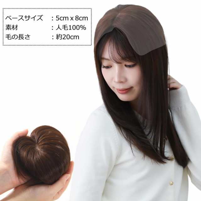医療用ウィッグ 人毛 ヘアピース 部分ウィッグ 人毛ヘアピース 自然 女性用 ダークブラウン 簡単取り付け 部分かつら 部分ピース 脱毛 抗がん剤 薄げ隠し レディース 人気 人毛100％ ウィッグ 円形脱毛症 脱毛帽子 医療ウィッグ YH20の通販は