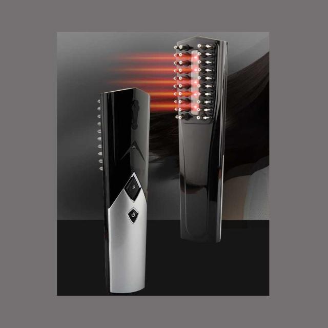 スカルプブラシ ブラック 電動 光美容 振動 メンズ 美容家電 くし