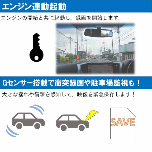 ドライブレコーダー バックカメラ付き ミラータイプ あおり運転 防止 おすすめ の Gセンサー 動体検知 機能 搭載 の通販はau Pay マーケット わたらせlavo