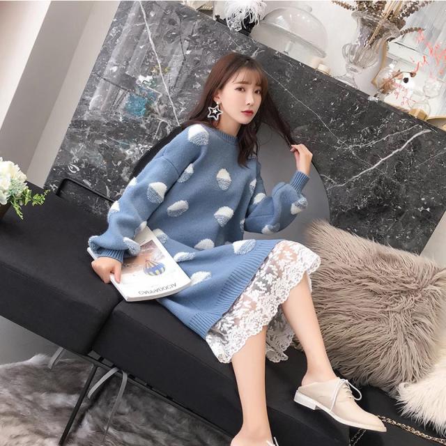 ゆったりニットのルームウェア(ro0001)長袖 ルームウェア ニットの通販は 7,744円