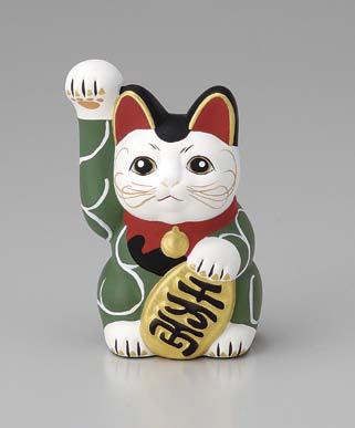 招き猫 緑 唐草 かわいい おしゃれ 貯金箱 手書き デコ プレゼント 子供の通販はau Pay マーケット 工房 百の手