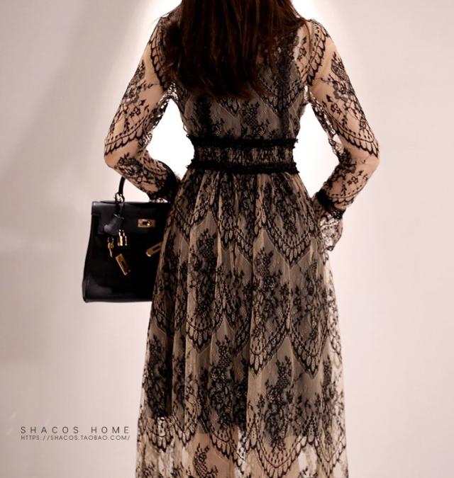 送料無料 早い者勝ち 花柄 レース ハイウエスト フレアミモレ丈 ワンピ上品 可愛い透け感 オルチャン 人気再入荷 Www Dialuk Info