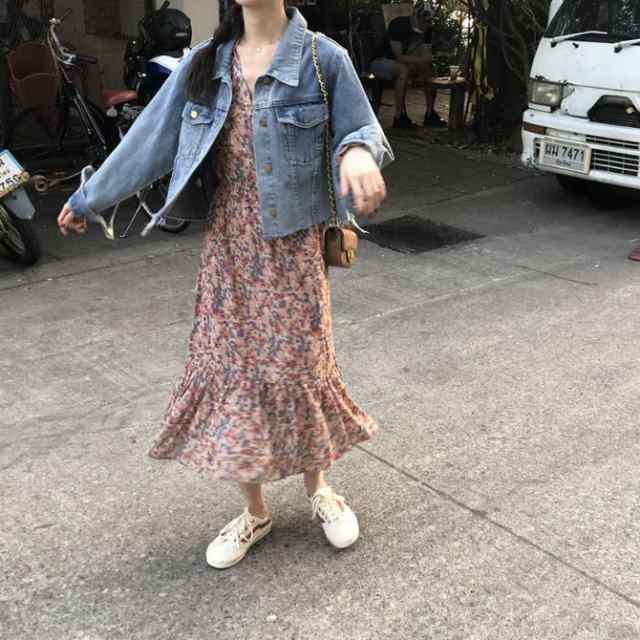 定番人気！ ワンピースレディースミモレ丈ロング丈半袖Vネックシフォン花柄切り替え上品お嬢様大人かわいいスタイルUPフェミニンおしゃれ  kids-nurie.com