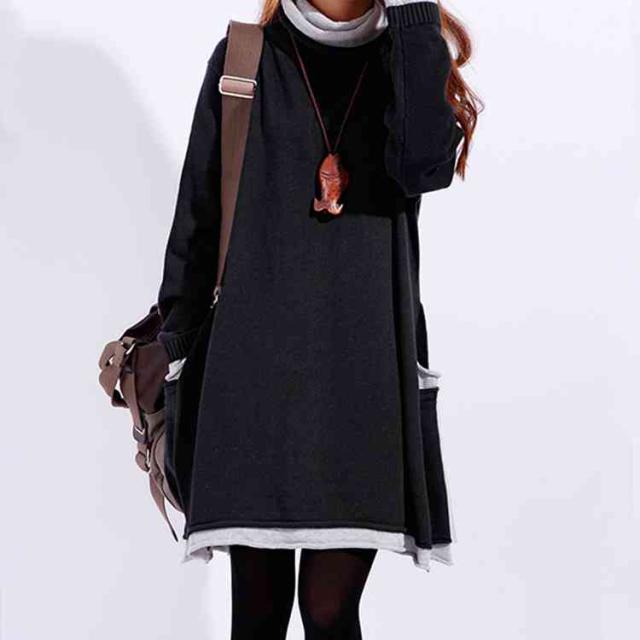 オフタートル ワンピース ニットワンピ バイカラーニットハイネック レディース の通販はau Pay マーケット Sweet Peace