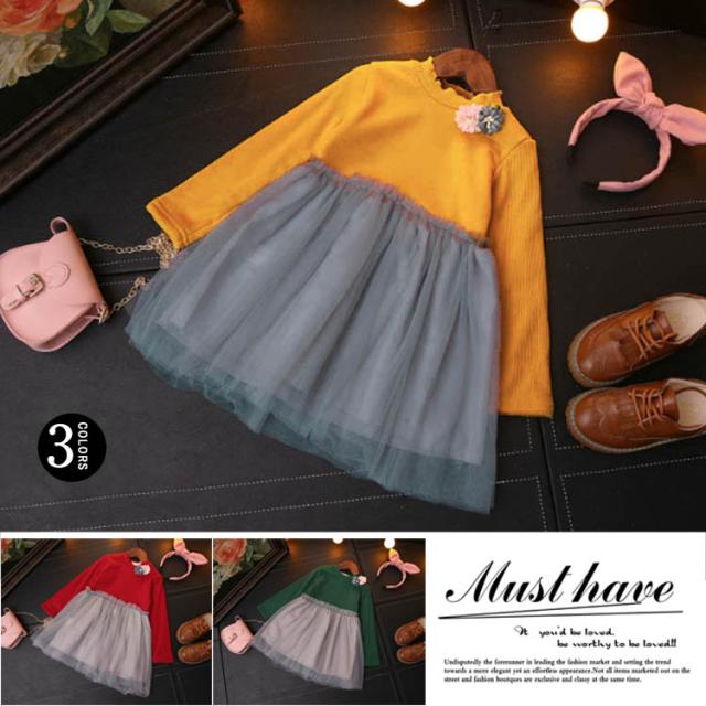 ドレス 裏起毛 ワンピース キッズ 子供服 花柄 トレンドの切り替え チュールスカート 秋冬ワンピ フォーマル女の子 結婚式 の通販はau Pay マーケット Sweet Peace
