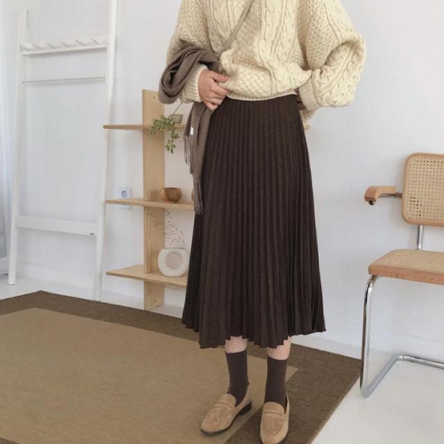 全3色 4サイズ ウールスカート プリーツ プリーツスカート ロング丈 ミモレ丈 膝下丈 スカート ウール入り バックのみゴム の通販はau Pay マーケット Sweet Peace