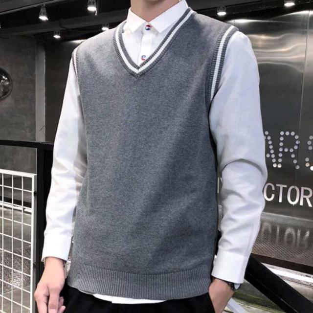 全4色 5サイズ ニットベスト メンズ メンズニット Vネック ニットソー プルオーバー ニット トップス ライン入り ノースリの通販はau Pay マーケット Sweet Peace