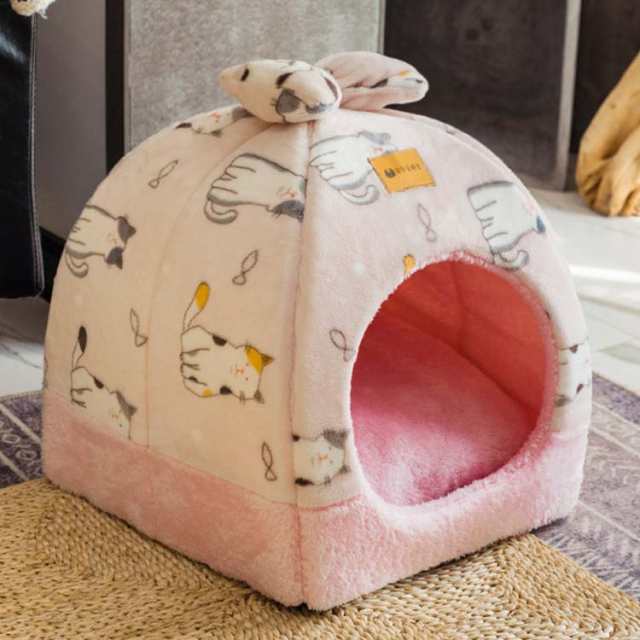 送料無料 ペットベッド 犬用 ハウス 猫用 ペットハウス 小型犬 中型犬 あったか フリース ベッド ドーム型 犬小屋 ベッド テント ハの通販はau Pay マーケット Sweet Peace