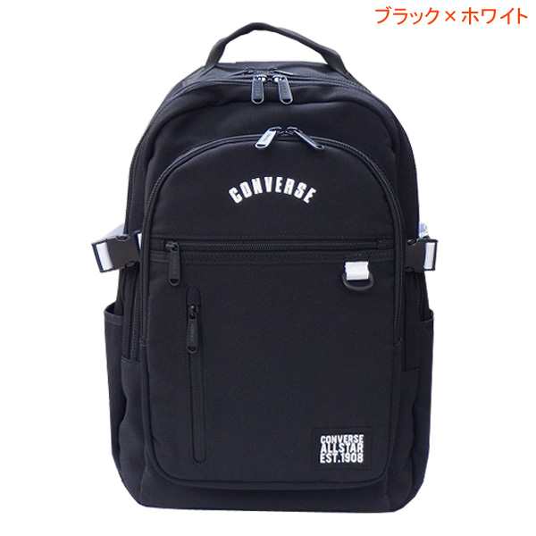 コンバース リュック 30L ブラック×ホワイト - リュック/バックパック