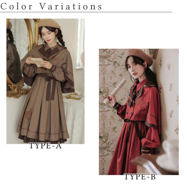 ケープ ワンピース ケープ付き 学生風 探偵風 森ガール ロングワンピース レトロ ワンピ マキシ丈 春 秋 長袖 レディース 大人 女子 ワンピ ネクタイ かわいい 可愛い カジュアル ロリータ ロリィタ 襟 学校 学院 学園 女子校生 演劇 舞台の通販は ケープ ワンピース ケープ付き 学生風 探偵風 森ガール ロングワンピース レトロ ワンピ マキシ丈 春 秋 長袖 レディース 大人 女子 ワンピ ネクタイ かわいい 可愛い カジュアル ロリータ ロリィタ 襟 学校 学院 学園 女子校生 演劇 舞台の通販は