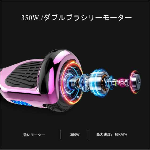 超軽量　バランススクータ―　ミニセグウェイ 6.5インチ　黒色　新品・保証付き