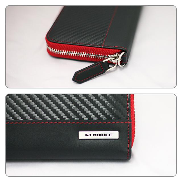 GT-MOBILE カーボンレザー ラウンドファスナー財布の通販はau PAY