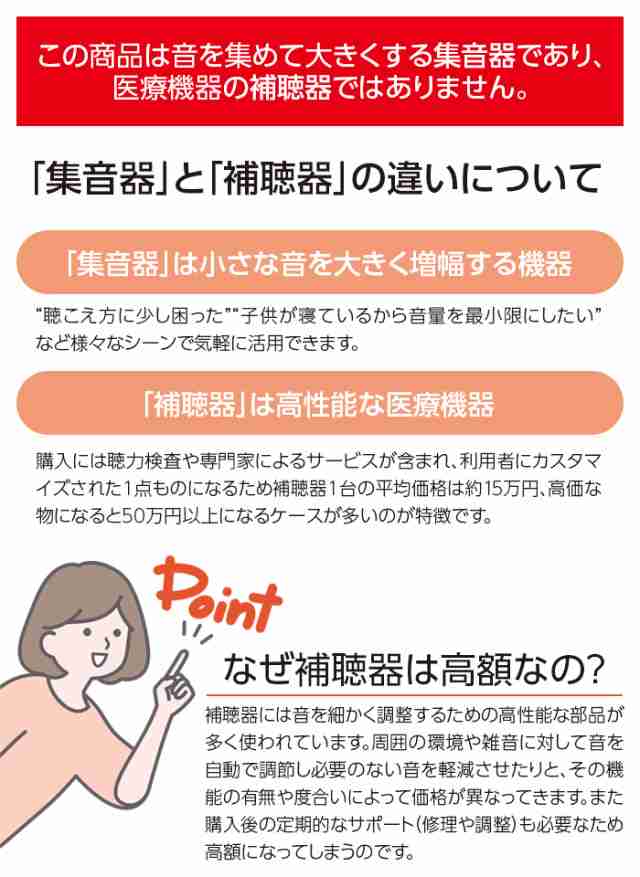 集音器 高齢者 口コミ 充電式 テレビ用 使いやすい イヤホン 耳穴式