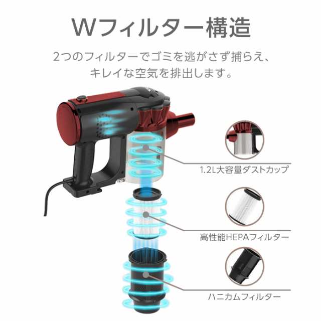 掃除機 サイクロン コード式 スティック サイクロン掃除機 コード式 ...