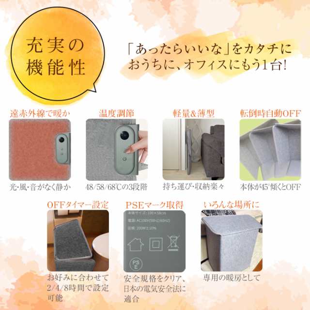 12/3限定 10%OFF パネルヒーター 5面 省エネ 電気代 足元 遠赤外線