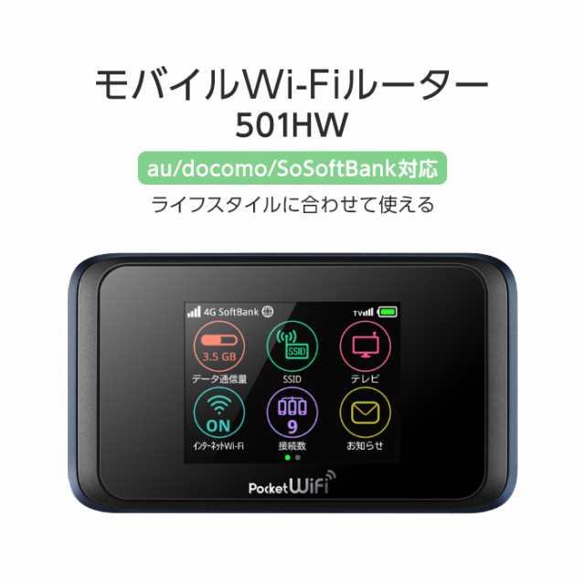 中古 501HW 本体 WiFiルーター SoftBank SIMロック解除済み SIMフリー Huawei LTE対応モバイルルーター  モバイルルーター wifi ルーター 11ac 動作確認済み 本体のみ 新生活 新生活家電の通販はau PAY マーケット - WhiteBang |  au PAY マーケット－通販サイト