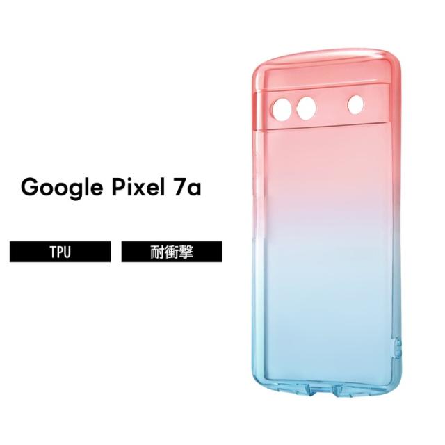 Google Pixel 7a ケース グラデーションカラー レッド 韓国