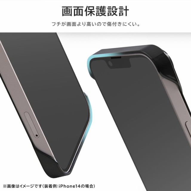 iPhone 15 Plus ケース クリアケース ブラック フレーム iPhone15Plus