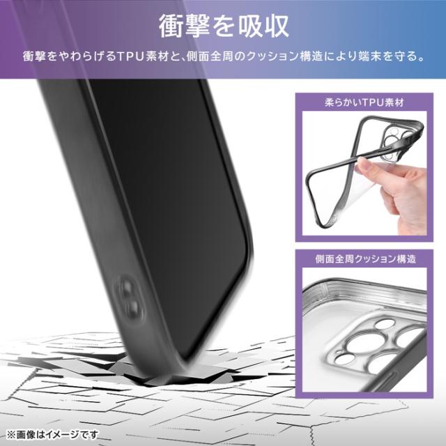 iPhone 15 Pro ケース クリア メタリック ブラック 黒 フレーム