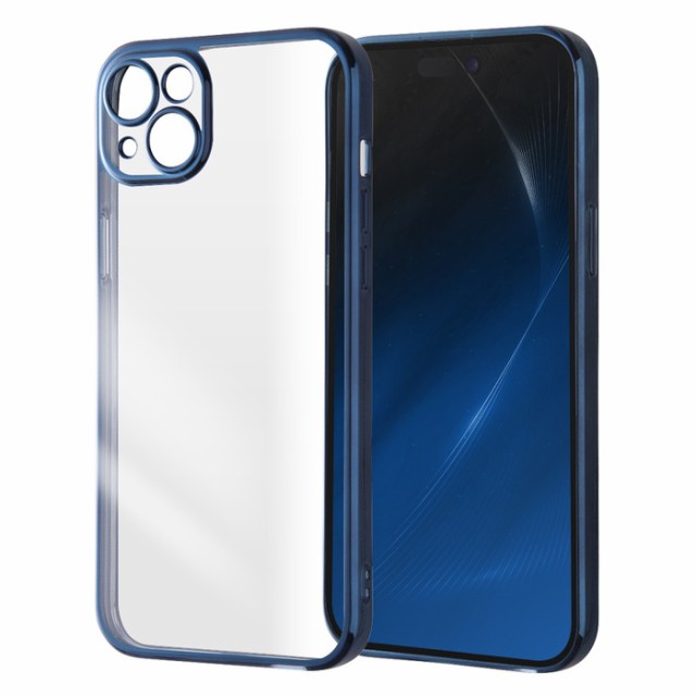 Amazon.co.jp: iPhone 15 Pro ケース クリア メタリック ブルー