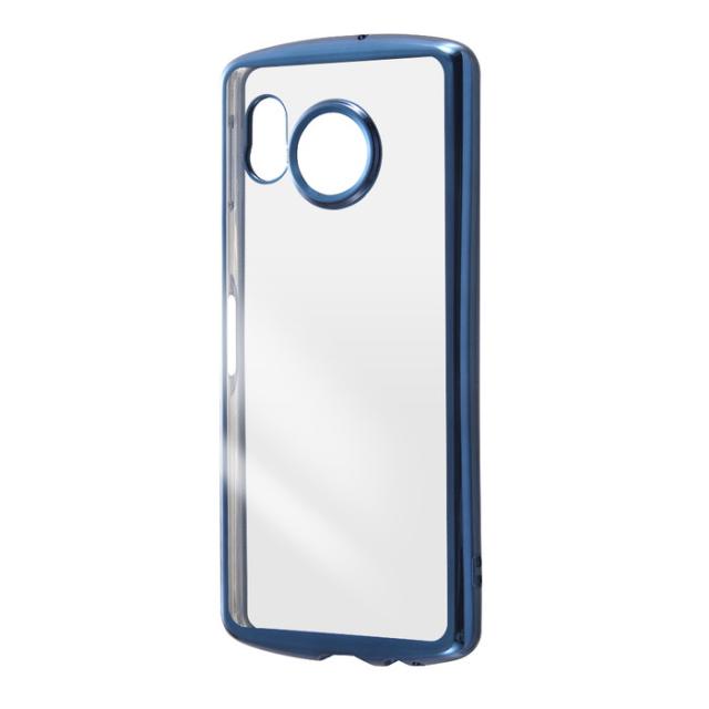 AQUOS sense8 ケース クリア メタリック ブルー AQUOSsense8 SH