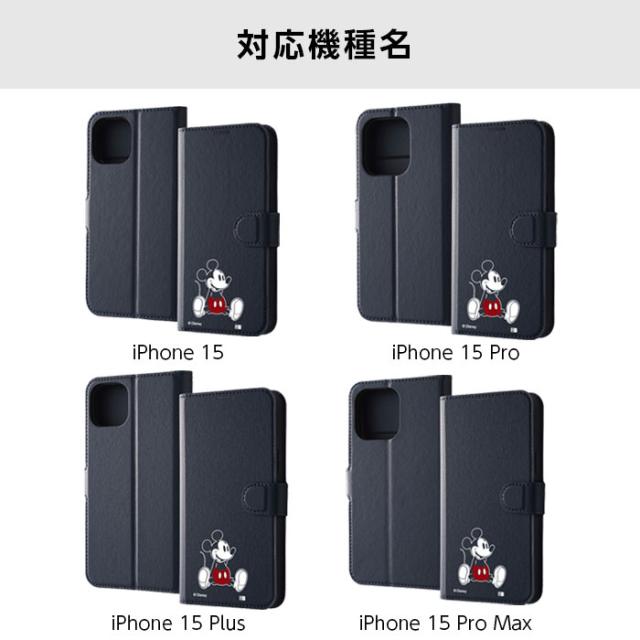 iPhone 15 ケース ディズニー 手帳型 iPhone15 Pro ProMax Plus カード