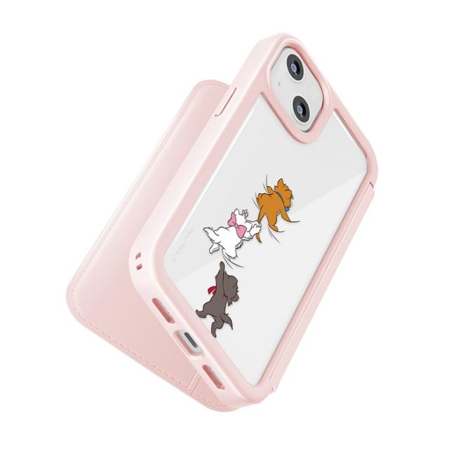 Disney おしゃれキャットマリー 手帳型スマホケース カードポケット付き スマホ カードポケット マグネット 貼る マリー おしゃれ