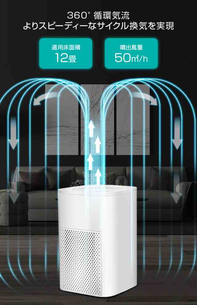 空気清浄機 本体 フィルター交換不要 小型 タバコ 花粉 ほこり 