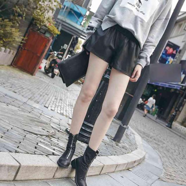 パンツ レディース ボトムス ガウチョパンツ ショートパンツ ショーパン ハイウエスト 無地 ショート丈 Pu ウエストゴム 着の通販はau Pay マーケット ｓｕｎｆｌｏｗｅｒ