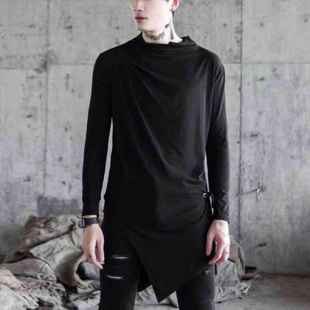 Tシャツ メンズ トップス シャツ 長袖 ドレープ 無地 ロング丈 黒 ブラック ヴィジュアル V系 カジュアル メンズファッシの通販はau Pay マーケット ｓｕｎｆｌｏｗｅｒ