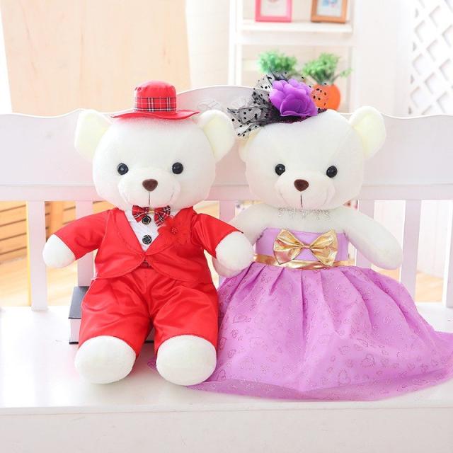 ぬいぐるみ 結婚式 くま カップル セット 結婚お祝い ギフト 贈り物 結婚 洋風 洋装 クマ メッセージ ラッピング無料 40cmの通販はau Pay マーケット 佐藤商店