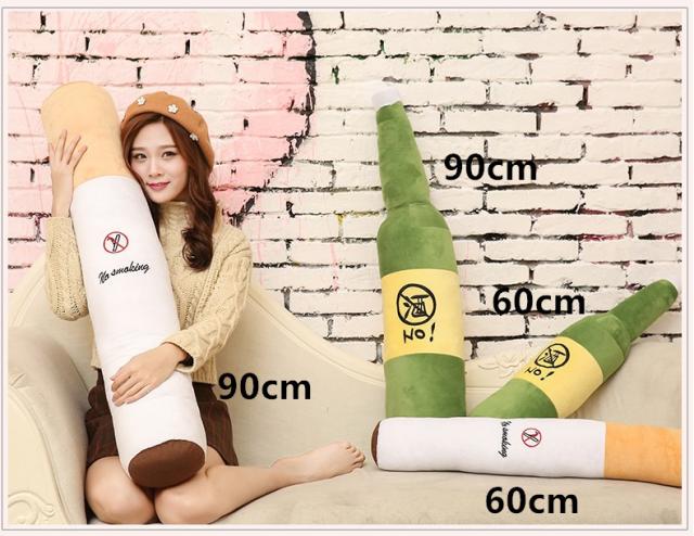 おもしろグッズ ぬいぐるみ たばこ ビール瓶 抱き枕 クッション 健康 禁酒禁煙60cmの通販はau Pay マーケット 佐藤商店