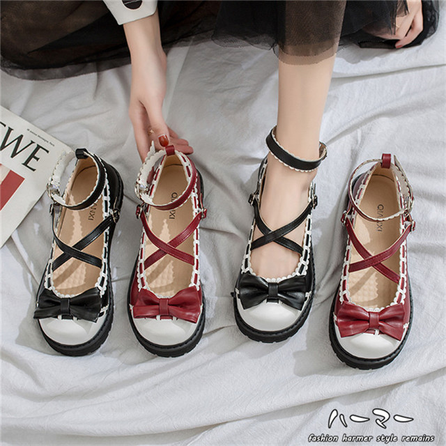 ロリータ靴 メイド靴 女の子 リボン付き パンプス ロリータ シューズ お嬢様 大きいサイズ Lolita 可愛い 蝶結びリボンの通販はau Pay マーケット ミニョン