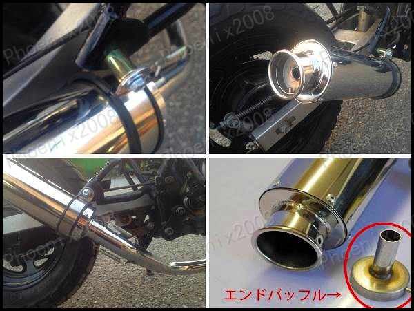 オールステンレス 重低音 マフラー エイプ APE50 100 キャブ_2
