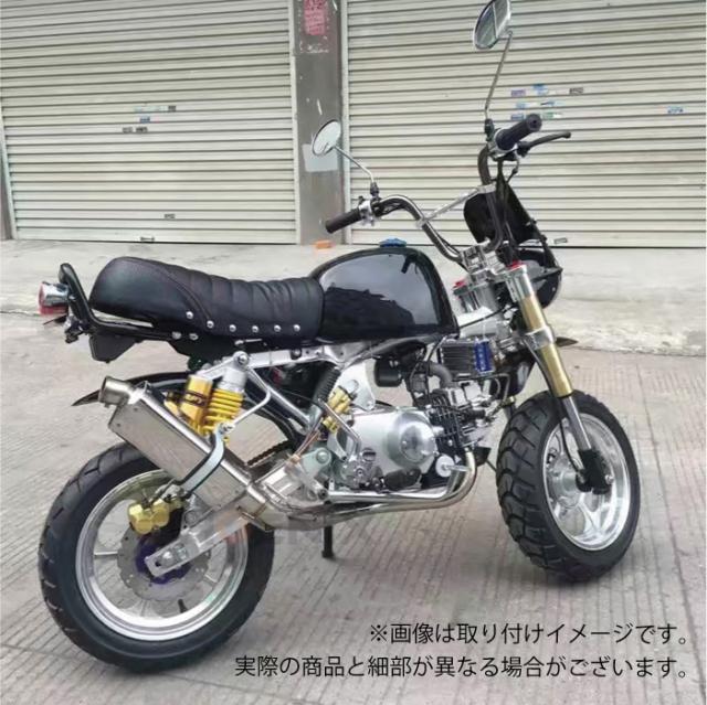 ダウンマフラー ステンレス モンキー ゴリラ など 汎用 オーバル 輪切り  レーシングマフラー バッフル付 鏡面_2