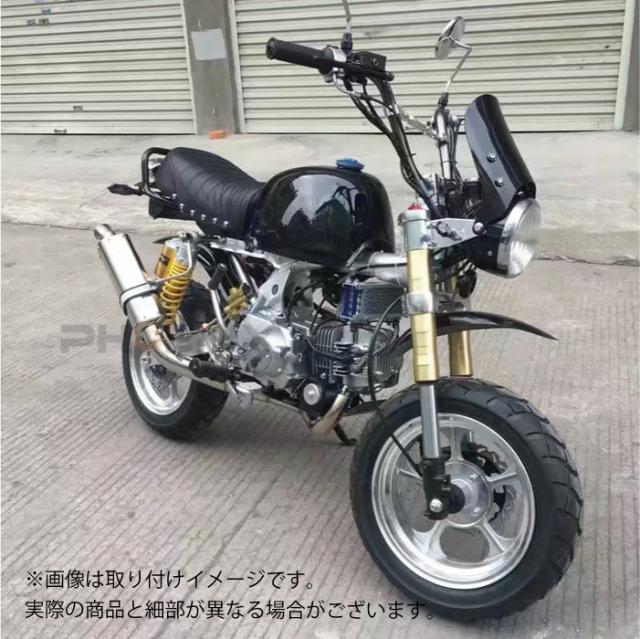 ダウンマフラー 本体 レーシングマフラー ステンレス オーバル ツヤ無し 輪切り バッフル付 モンキー ゴリラ など 汎用_4