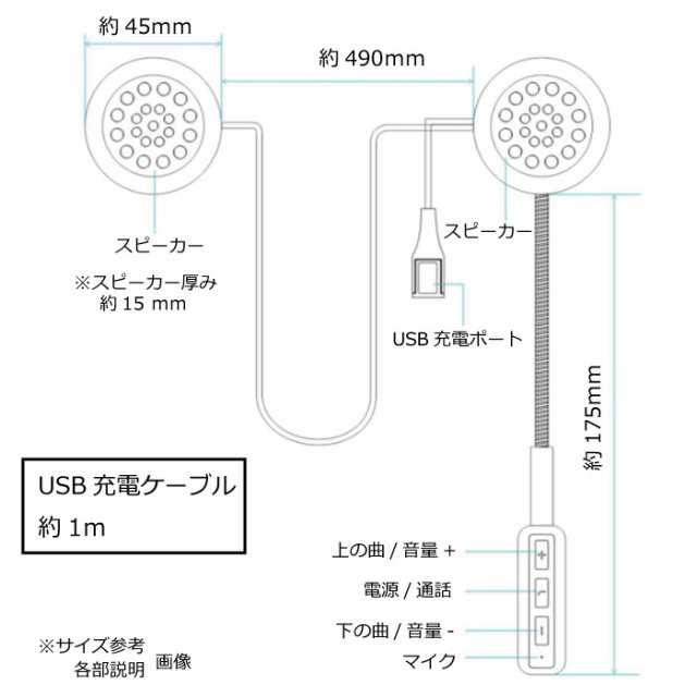 ヘッドセット バイク ヘッドフォン イヤホン 6時間連続再生 ヘルメット Bluetooth ワイヤレス 電話 通話 音楽 ハンズフリー スピーカーの通販はau  PAY マーケット - 株式会社フェニックス