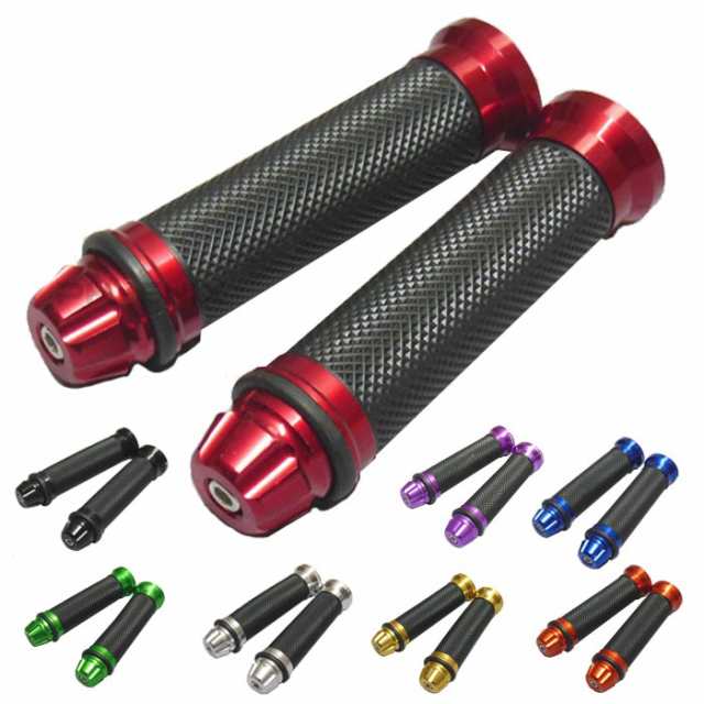 ハンドル グリップ バイク 22.2mm 7/8 アルミ 非貫通 バーエンド 取り外し 左右セット ラバー 汎用の通販はau PAY マーケット -  株式会社フェニックス