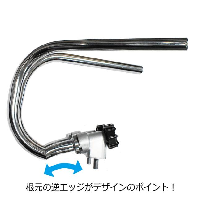 くるくるハンドル ハンドルポスト セット バイク モンキー ゴリラ シャリー クランプ 絞り ハンドル ダウン ロータイプ シャコタン 旧車_1
