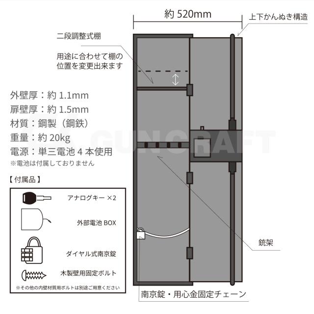 CKガンクラフト 4丁用 ガンロッカー 装弾ロッカー 800発 2点セット