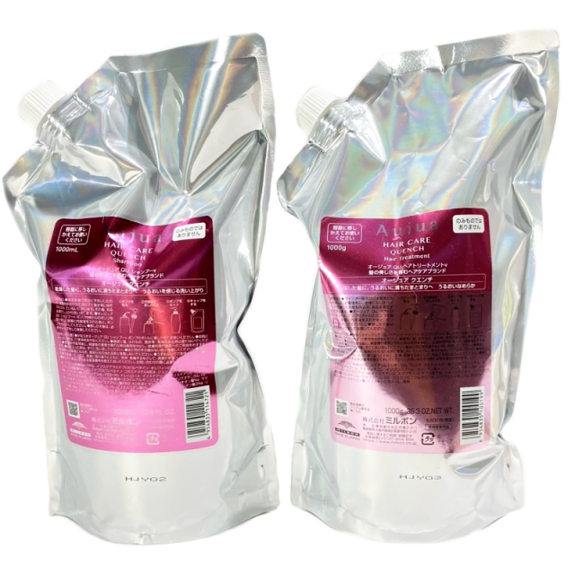 Aujua クエンチモイストシャンプー ＆トリートメント詰め替え用セット Aujua オージュア クエンチ モイスト シャンプー 詰め替え 1000ml