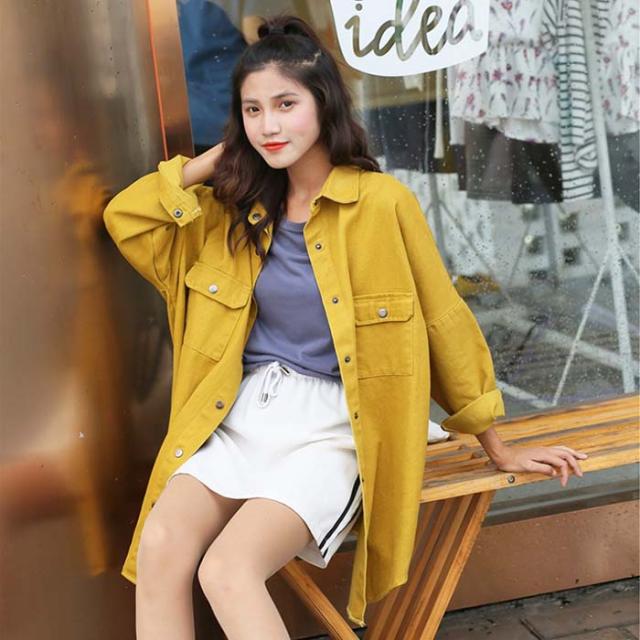 超目玉 送料無料 カラーデニムロングシャツジャケット デニム シャツジャケット レディース デニムシャツ ロング ジャケット 羽織の通販はau Pay マーケット フェリーチェ