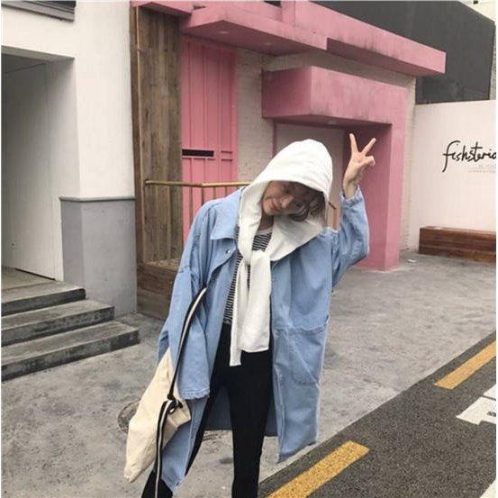 デニムロングジャケット フード外し可能ジャケット アウター レディース ワンピース デニムワンピ デニムジャケット デニムロングの通販はau Pay マーケット Makey