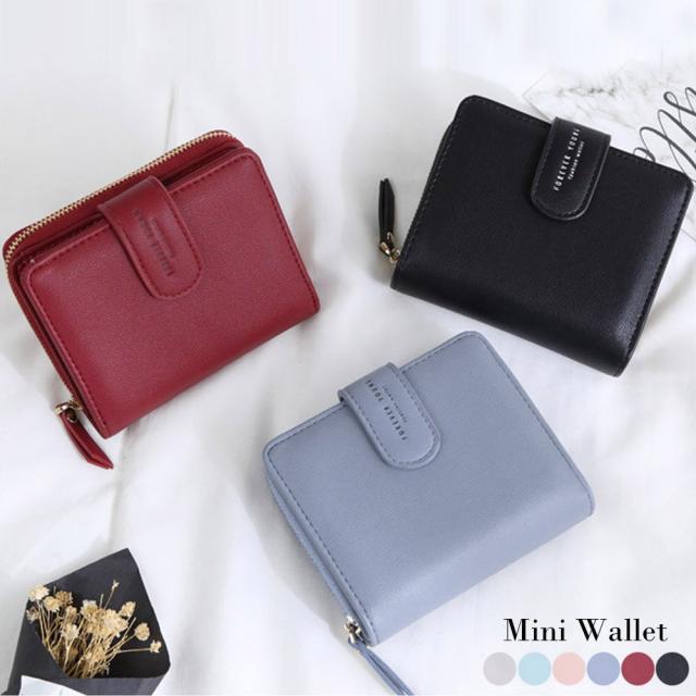 二つ折り財布 レディース財布 ミニウォレット 小銭入れ カード入れ コンパクト シンプル ベーシックの通販はau Pay マーケット Makey