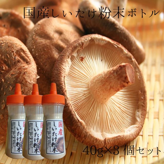 しいたけ 粉末 40g 3本セット ボトル シイタケ 椎茸 国産 無添加 通販 きのこ キノコ お茶 粉末 なまため 祝 椎茸茶 椎茸粉末 ギフト 免の通販はau Pay マーケット こんにゃく屋生田目屋
